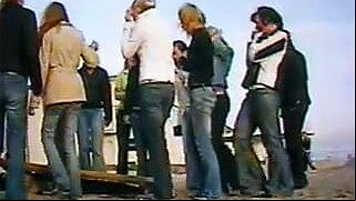 14 girls trample man under board